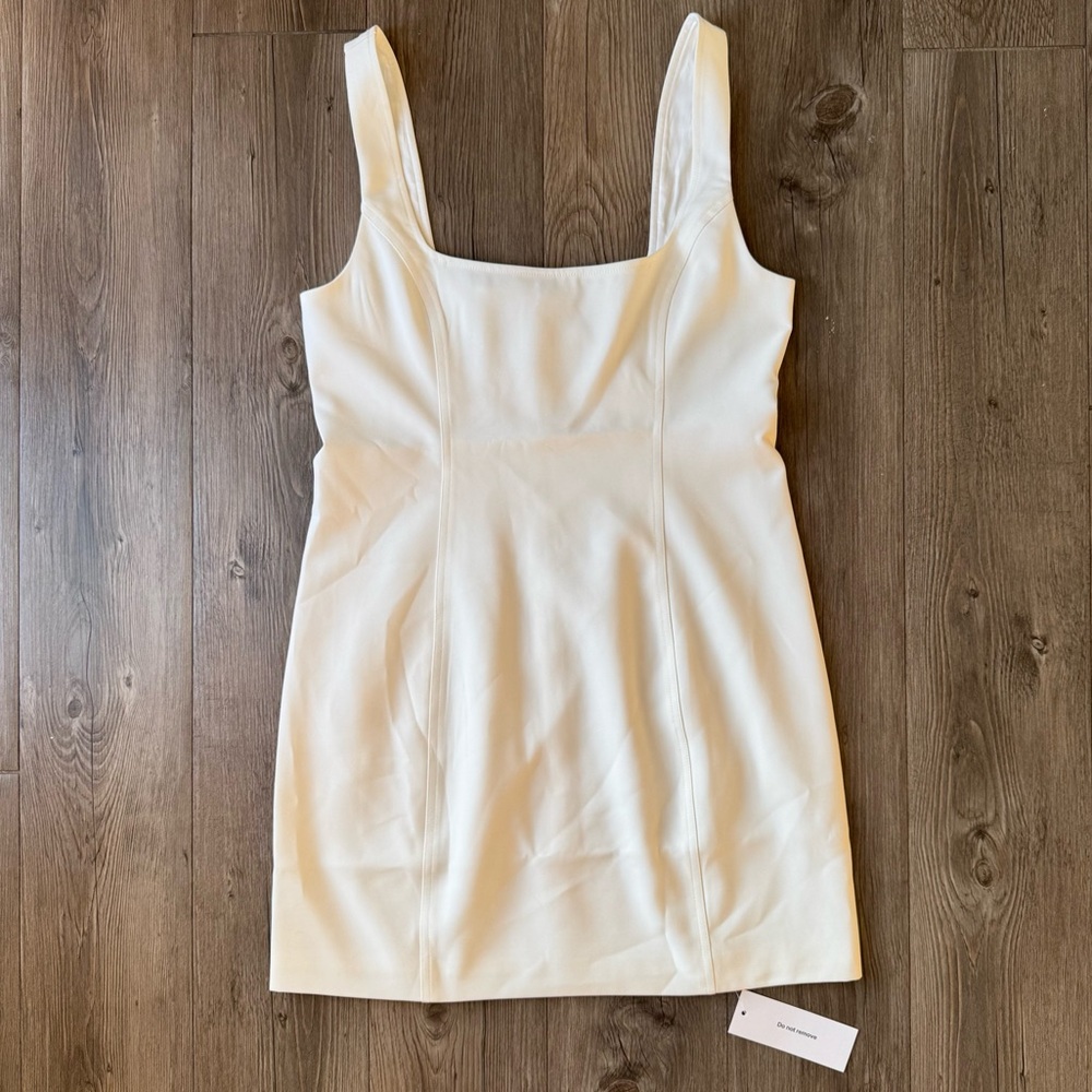 NWT Rumored Twiggy Mini Dress White — Size 10 — Square Neck